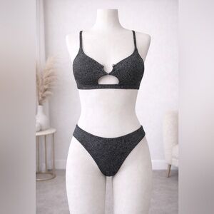 Bebe Shimmering Black Bikini Set-New no tags